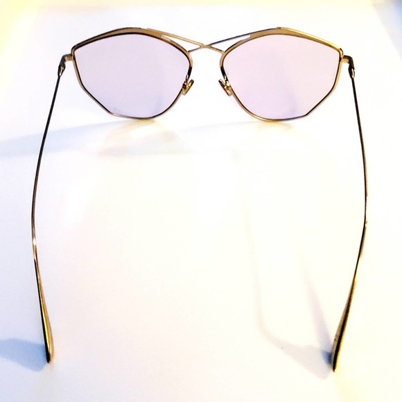 DIOR "STELLAIRE4" ROSE GOLD/PINK 59MM GEOMETRIC SUNGLASSES đź•¶ - Picture 4 of 9